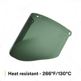 3M 82702-00000 Polycarbonate Faceshield Window, Molded, Dark Green, 14.5 in x 9 in (WP96C) (7000002340) (10 Pack) - 3