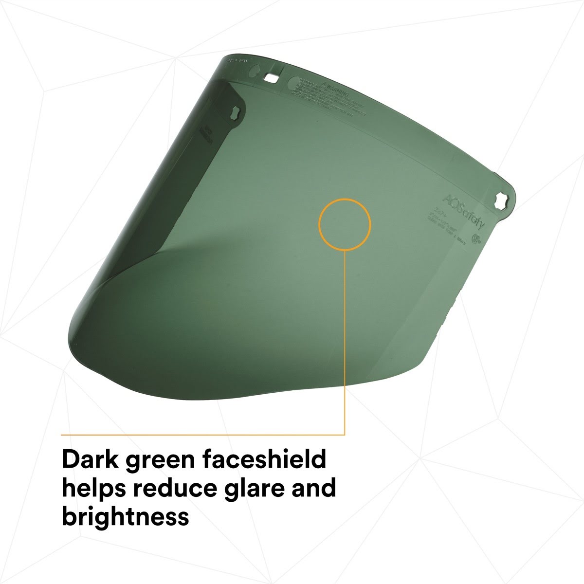 3M 82702-00000 Polycarbonate Faceshield Window, Molded, Dark Green, 14.5 in x 9 in (WP96C) (7000002340) (10 Pack) - 4