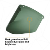 3M 82702-00000 Polycarbonate Faceshield Window, Molded, Dark Green, 14.5 in x 9 in (WP96C) (7000002340) (10 Pack) - 4