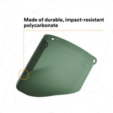 3M 82702-00000 Polycarbonate Faceshield Window, Molded, Dark Green, 14.5 in x 9 in (WP96C) (7000002340) (10 Pack) - 6