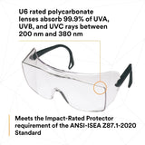 3M 62226 OX Protective Eyewear 2000, 12166-00000-20 Clear Anti-Fog Lens, Black Secure Grip Temple (7000002373) (20 Pack) - 8