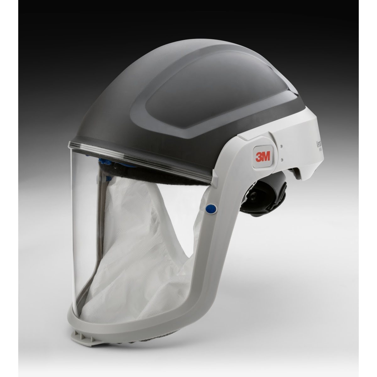 3M M-305 Versaflo Respiratory Hard Hat Assembly with Standard Visor and Faceseal, Gray, Clear Visor (7000002382)