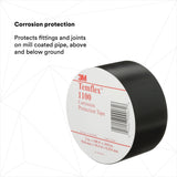 3M 1100UP-2X100FT Temflex Vinyl Corrosion Protection Tape 1100, Unprinted, Black, 2 in x 100 ft (7000005813) (24 Pack) - 3