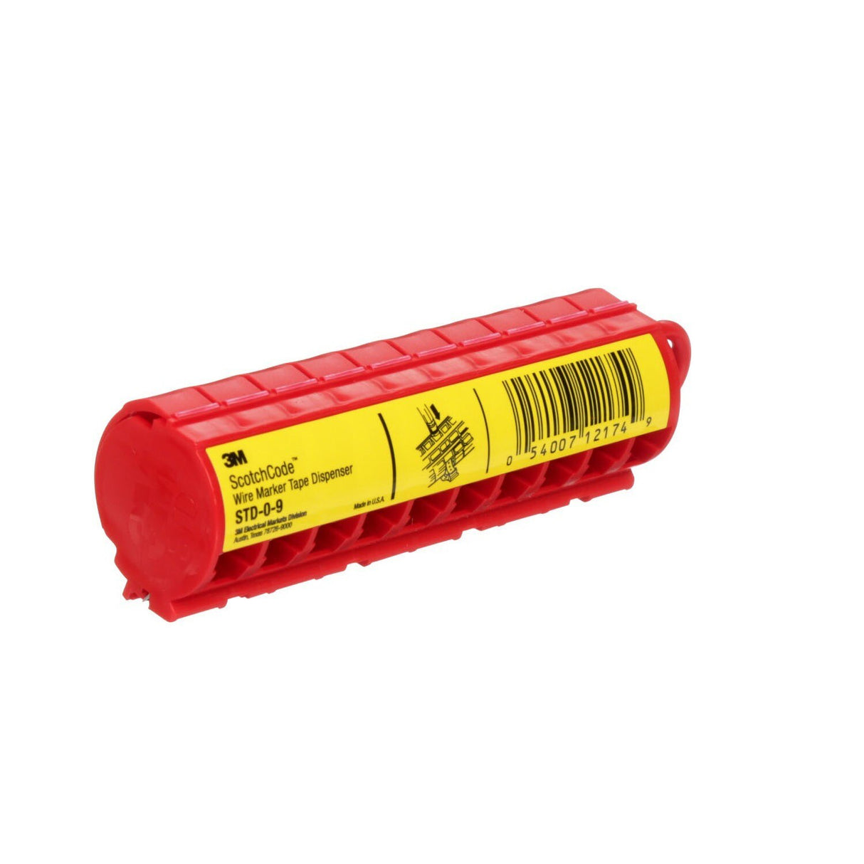 3M STD-0-9 Wire Marker Tape Dispenser with Tape, Pre-printed Numbers 0-9, Red, Acrylic Adhesive (7000006035) (25Pack) - 6