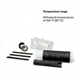 3M 5322 Motor Lead Pigtail Splice Kit, Non-Shielded, Black EPDM Rubber, 5-8 kV, 2-1/0 AWG Feeder, 4-1/0 AWG Motor Lead (7000006042) - 2