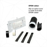 3M 5322 Motor Lead Pigtail Splice Kit, Non-Shielded, Black EPDM Rubber, 5-8 kV, 2-1/0 AWG Feeder, 4-1/0 AWG Motor Lead (7000006042) - 3