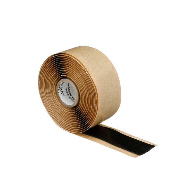 3M 2228-1X10FT Scotch Rubber Mastic Tape 2228, Black, 1 in x 10 ft, 65 mil, Conformable Self-Fusing Electrical Insulating Moisture Sealing (7000006048) (12 Pack)