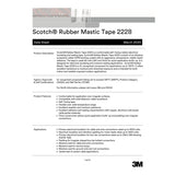 3M 2228-1X10FT Scotch Rubber Mastic Tape 2228, Black, 1 in x 10 ft, 65 mil, Conformable Self-Fusing Electrical Insulating Moisture Sealing (7000006048) (12 Pack) - 8
