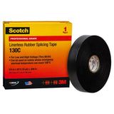 3M 130C Scotch Linerless Rubber Splicing Tape, 3/4 in x 30 ft, Black (130C-3/4X30FT) (7000006085) (24 Pack) - 2