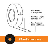 3M 130C Scotch Linerless Rubber Splicing Tape, 3/4 in x 30 ft, Black (130C-3/4X30FT) (7000006085) (24 Pack) - 8