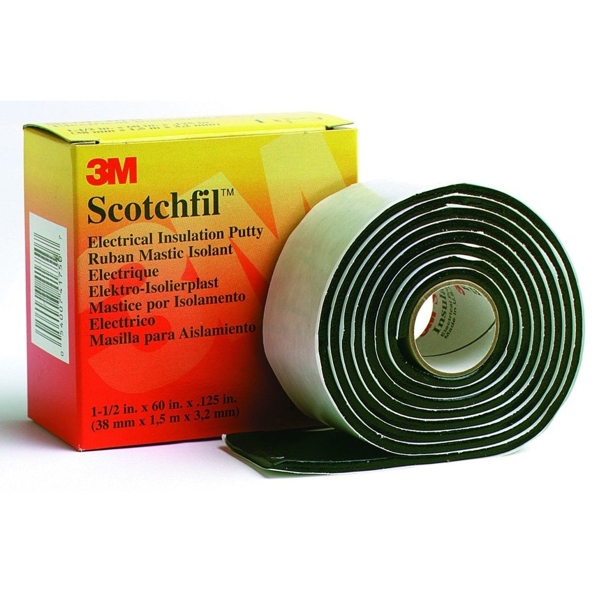3M SCOTCHFIL-PUTTY Electrical Insulation Putty, Black, 1-1/2 in x 60 in (7000006089) (12 Pack) - 10