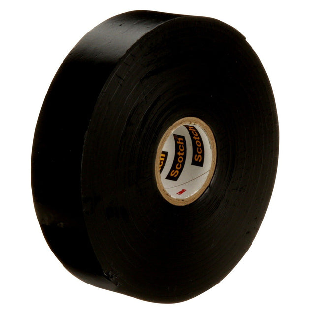 3M Scotch Linerless Rubber Splicing Tape 130C, Black, 1 in x 30 ft, 30 mil, Self Fusing, UV Resistant (130C-1X30FT) (7000006090) (24 Pack)