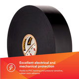 3M Scotch Super 88 Vinyl Electrical Tape, Black, 2 in x 36 yd, Premium Grade, Rubber Resin Adhesive, PVC Backing (88-2X36YD) (7000006093) (12 Pack) - 2