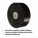 3M 51UP-2X100FT Vinyl Corrosion Protection Tape 51, Unprinted, Black, 2 in x 100 ft (7000006135) (12 Pack) - 2