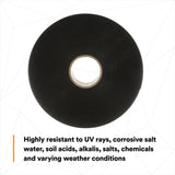 3M 51UP-2X100FT Vinyl Corrosion Protection Tape 51, Unprinted, Black, 2 in x 100 ft (7000006135) (12 Pack) - 3