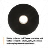3M 51UP-2X100FT Vinyl Corrosion Protection Tape 51, Unprinted, Black, 2 in x 100 ft (7000006135) (12 Pack) - 3