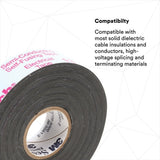 3M 13-3/4X15FT-K Scotch Electrical Semi-Conducting Tape 13, 3/4 in x 15 ft, Printed, Black (7000007284) (50 Pack) - 5