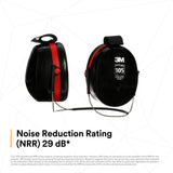 3M H10B PELTOR Optime 105 Behind-the-Head Earmuffs, 29 dB NRR (7000009664) - 7