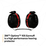 3M H10B PELTOR Optime 105 Behind-the-Head Earmuffs, 29 dB NRR (7000009664) - 9