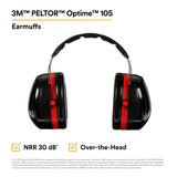 3M H10A PELTOR Optime 105 Over-the-Head Earmuffs, NRR 30 dB (7000009665) - 5