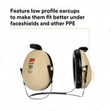 3M H6B/V 08062 PELTOR Optime 95 Behind-the-Head Earmuffs, 21 dB NRR, Adjustable Earcups, Beige (7000009666) - 4
