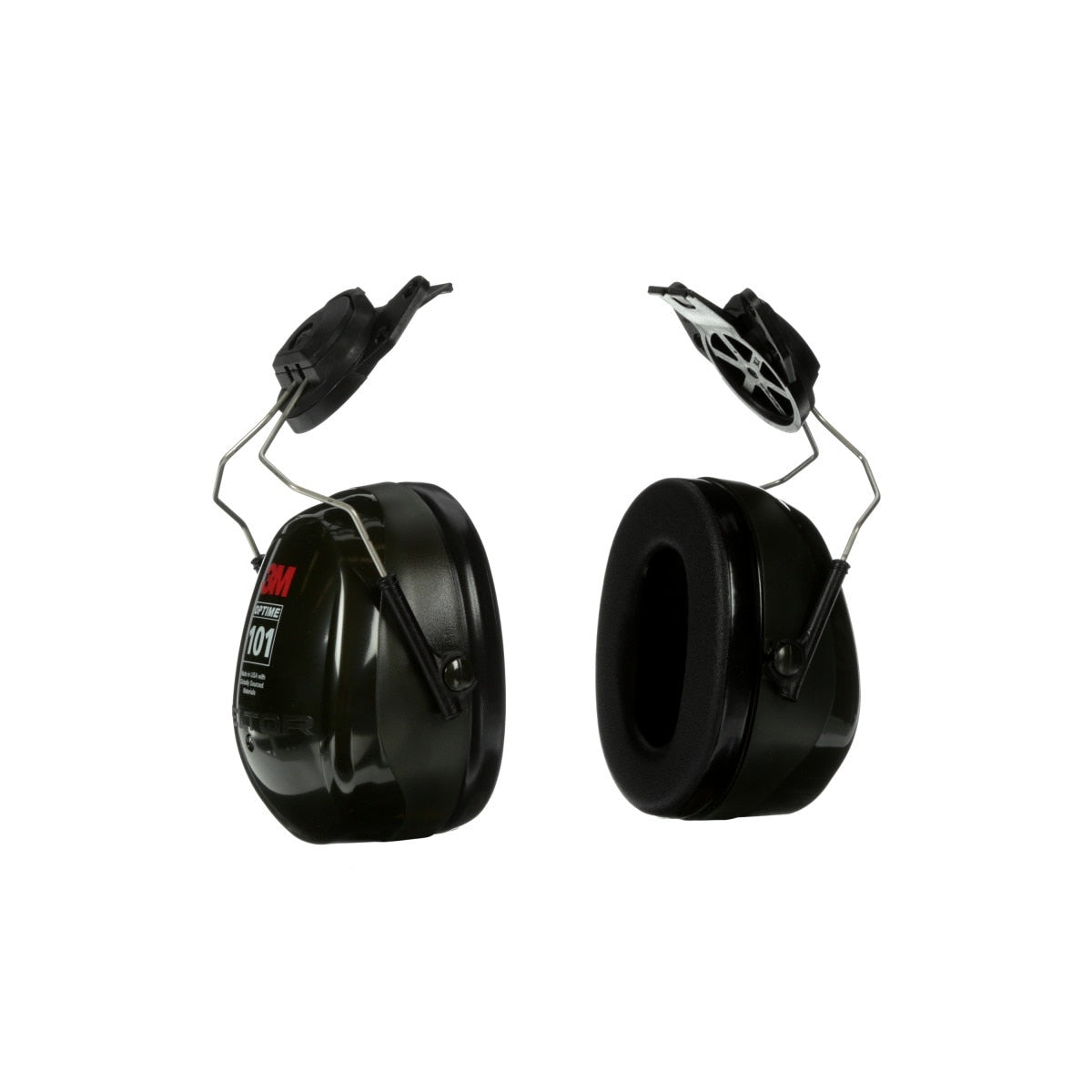 3M 7000009668 PELTOR Optime 101 Hard Hat Attached Earmuffs 24 dB NRR (1 Each) (10 Pack) - 3