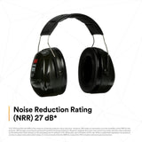 3M H7A 8071 PELTOR Optime 101 Over-the-Head Earmuffs 27 dB NRR (7000009669) - 2