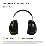 3M 7000009669 PELTOR Optime 101 Over-the-Head Earmuffs 27 dB NRR (1 Pack) (10 Pack) - 5