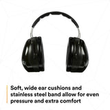3M 7000009669 PELTOR Optime 101 Over-the-Head Earmuffs 27 dB NRR (1 Pack) (10 Pack) - 6