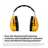 3M H9A 08091 PELTOR Optime 98 Over-the-Head Earmuffs, 25 dB NRR (7000009670) (1 Count) - 8