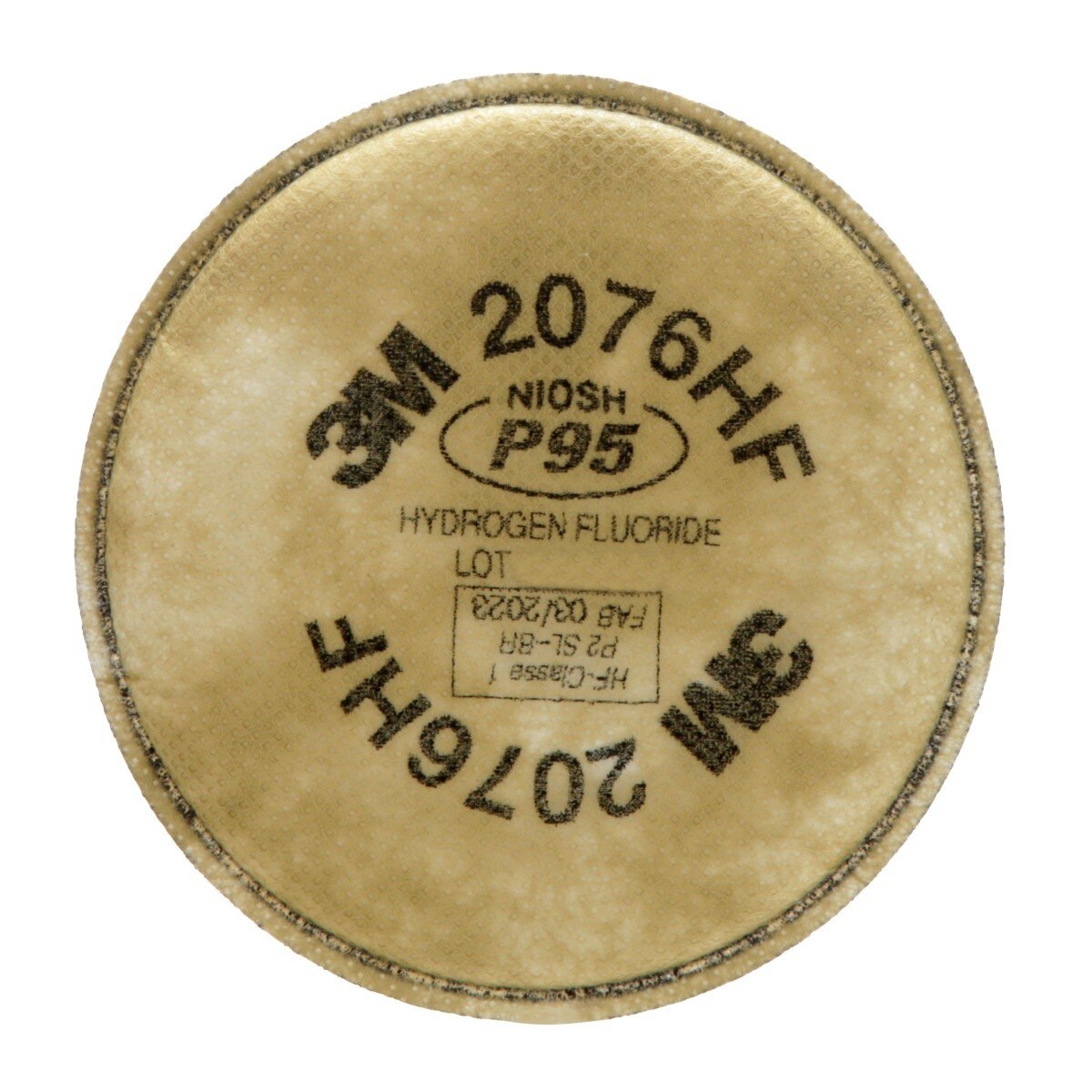 3M 2076HF Particulate Cartridge Filter, P95, Hydrogen Fluoride, Bayonet, Nuisance Level Acid Gas Relief (7000021310) (1 Pair) (50 Pack)