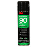 3M 90 Hi-Strength Spray Adhesive, Clear, 24 fl oz Can (Net Wt 17.6 oz) (30023) (7000023924) (12 Pack)