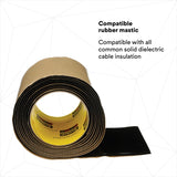 3M Scotch 2210 Vinyl Mastic Roll Electrical Tape, Self-Fusing Mastic, Black, 4 in x 10 ft (2210-4X10FT) (7000026559) (10 Pack) - 10