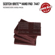 3M HP-HP 7447 Scotch-Brite General Purpose Hand Pad, Very Fine, Aluminum Oxide, Maroon, 6 in x 9 in (7000027560) (60 Pack) - 3