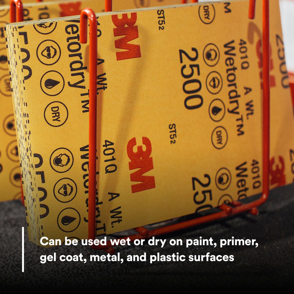3M 401Q 02045 Wetordry Abrasive Sheet, 2500 Grit, Black, 5 1/2 in x 9 in (7000028117) (250 Pack) - 6