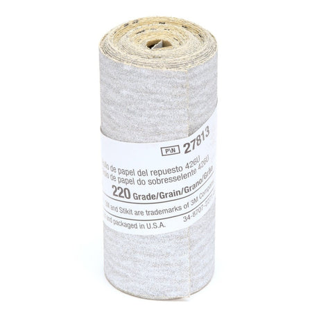 3M 426U Stikit Paper Refill Roll, PSA, SiC 220 Grit A Weight, Gray, 2-1/2 in x 95 in (7000028211) (50 Pack)