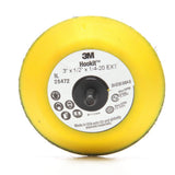 3M 28472 Hookit Disc Pad for Hook and Loop Discs, 3 in x 1/2 in, 1/4-20 External, Yellow (7000028220) (5 Pack)