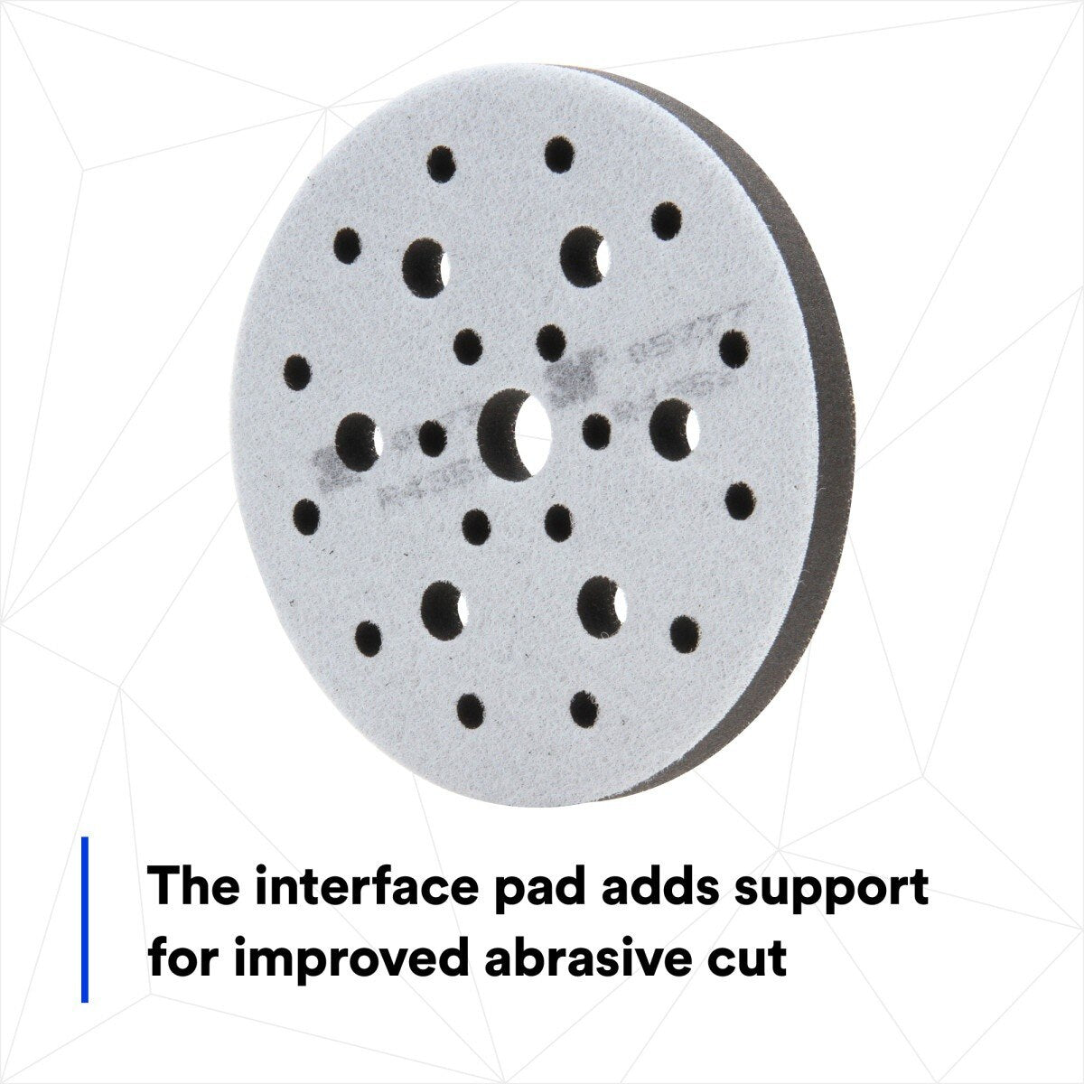 3M 05777 5777 Hookit Soft Interface Pad, Gray Foam, Hole Pattern, 6 in x 1/2 in x 3/4 in, Auto Body Sanding (7000028239) (10 Pack) - 9