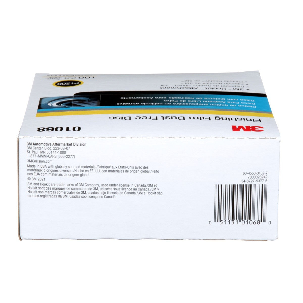 3M 260L 01068 Hookit Finishing Film Abrasive Disc Dust Free P1200 White 6 in (7000028242) (400 Pack) - 8