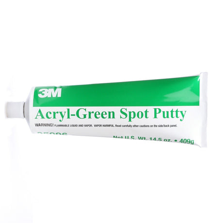 3M Acryl-Green Spot Putty Green 14.5 oz Tube for Automotive and Marine Finishes (05096) (7000028276) (12 Pack)