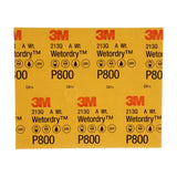 3M 213Q 02035 Abrasive Sheet, P800 Grit, Black, 9 in x 11 in (7000028324) (250 Pack) - 9