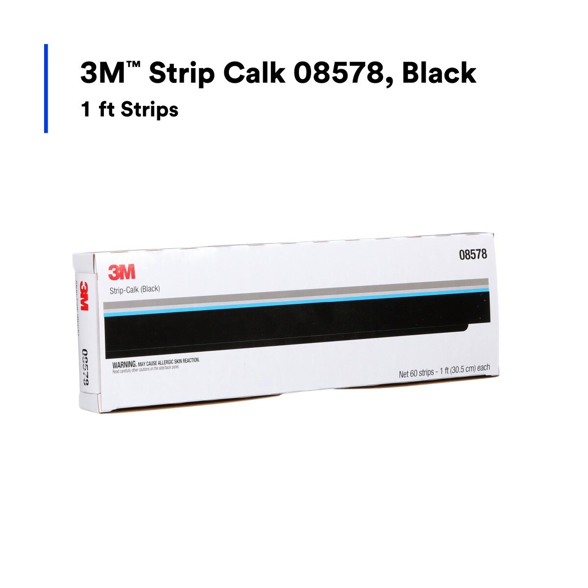 3M 08578 Strip Calk, Black, 1 ft Strips, 60 per Carton (7000028370) (12 Pack) (12 Pack) - 5