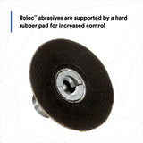 3M Roloc Disc Pad Assembly, Quick Change Disc Pad Holder, Hard Rubber, Black, 2 in (05539) (7000028392) (10 Pack) - 7
