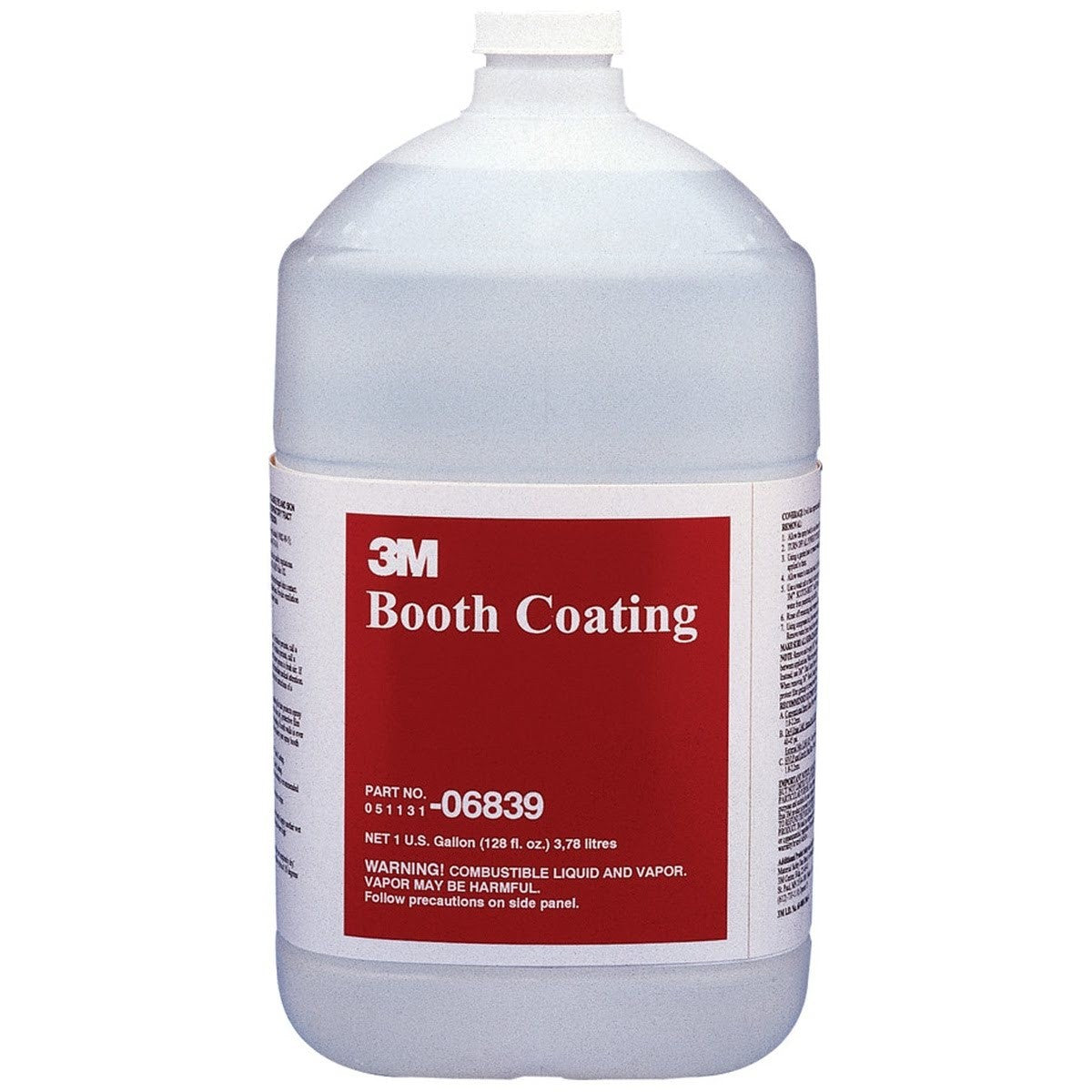 3M Booth Coating Paint Booth Overspray Protection Transparent 1 gal (06839) (7000028421) (4 Pack)