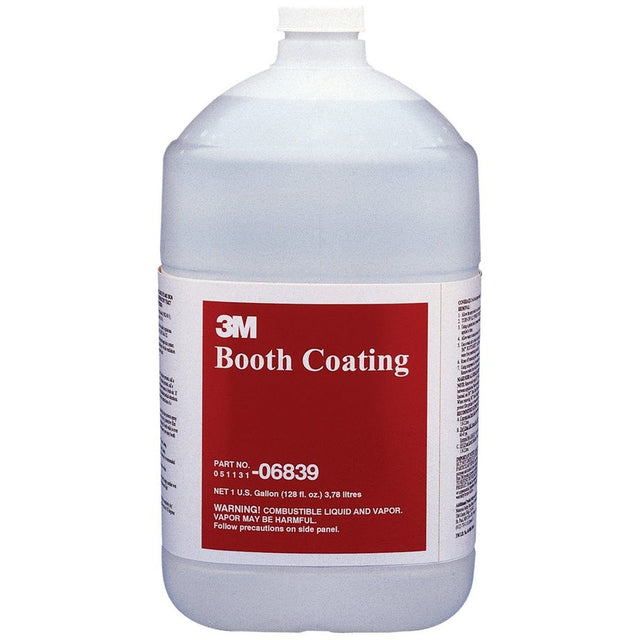 3M Booth Coating Paint Booth Overspray Protection Transparent 1 gal (06839) (7000028421) (4 Pack)