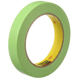 3M 233+ 46334 Scotch Performance Green Masking Tape, Crepe Paper, Rubber Adhesive, 18 mm x 55 m (7000028422) (48 Pack)