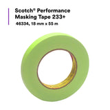 3M 233+ 46334 Scotch Performance Green Masking Tape, Crepe Paper, Rubber Adhesive, 18 mm x 55 m (7000028422) (48 Pack) - 6