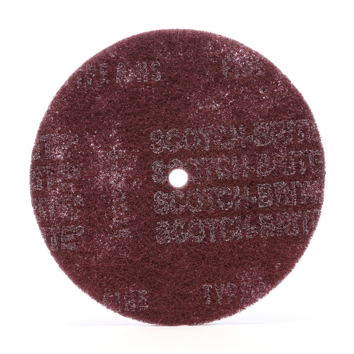 3M HS-DC Scotch-Brite High Strength Disc, Aluminum Oxide Very Fine, Maroon, 10 in x 1/2 in (7000028434) (50 Pack)