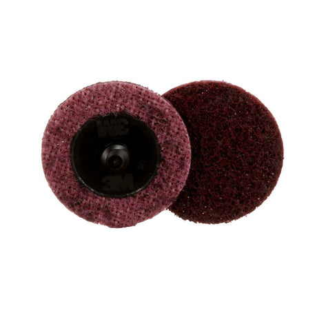 3M SC-DR 07481 Scotch-Brite Roloc Surface Conditioning Disc, TR, A/O Medium, Maroon, 2 in (7000028506) (25 Pack)