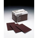 3M 6444 16553 Scotch-Brite Extra Duty Hand Pad, Aluminum Oxide Fine Brown, 6 in x 9 in (7000028548) (60 Pack)